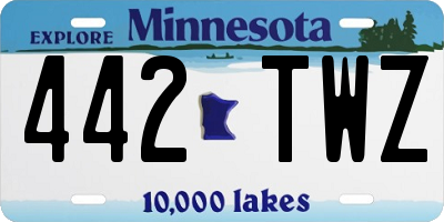 MN license plate 442TWZ