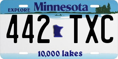 MN license plate 442TXC