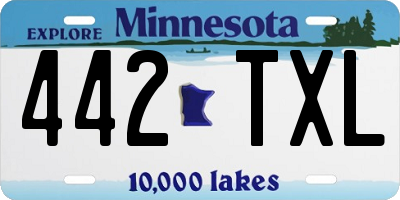 MN license plate 442TXL
