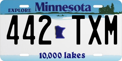 MN license plate 442TXM