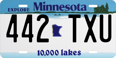 MN license plate 442TXU