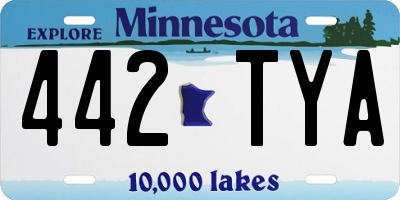 MN license plate 442TYA
