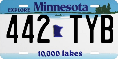 MN license plate 442TYB