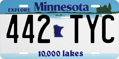MN license plate 442TYC