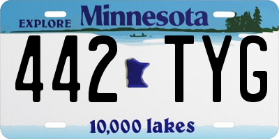MN license plate 442TYG