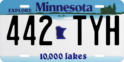 MN license plate 442TYH