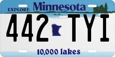 MN license plate 442TYI