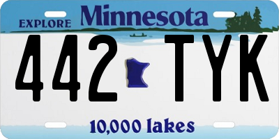 MN license plate 442TYK