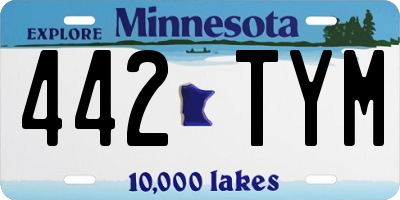 MN license plate 442TYM