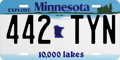 MN license plate 442TYN