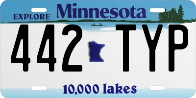 MN license plate 442TYP