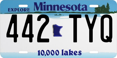 MN license plate 442TYQ