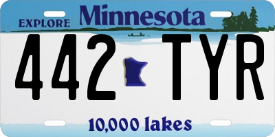 MN license plate 442TYR