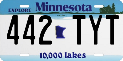MN license plate 442TYT