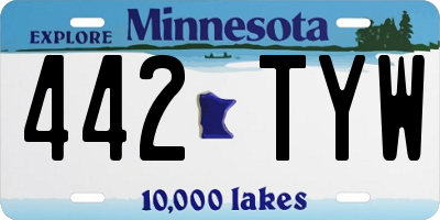 MN license plate 442TYW