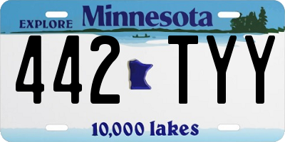 MN license plate 442TYY