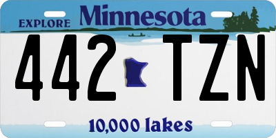 MN license plate 442TZN
