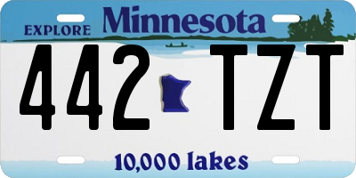 MN license plate 442TZT
