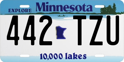 MN license plate 442TZU