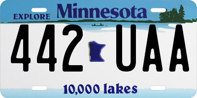 MN license plate 442UAA