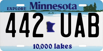 MN license plate 442UAB