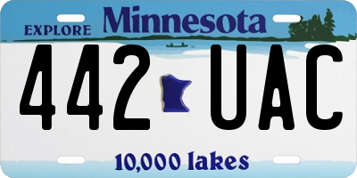 MN license plate 442UAC