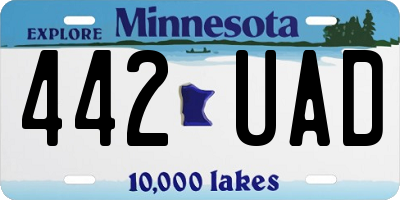 MN license plate 442UAD