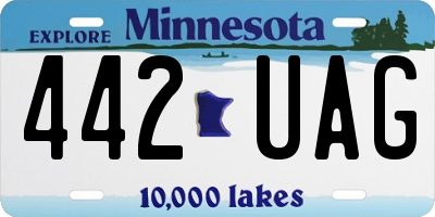 MN license plate 442UAG