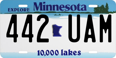 MN license plate 442UAM