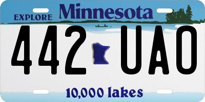 MN license plate 442UAO