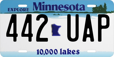 MN license plate 442UAP