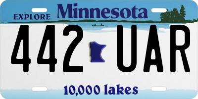MN license plate 442UAR