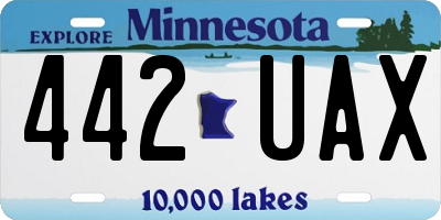 MN license plate 442UAX