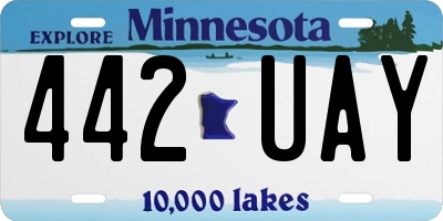 MN license plate 442UAY