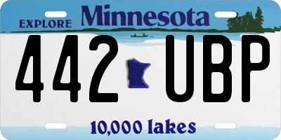 MN license plate 442UBP
