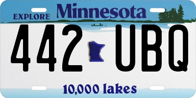 MN license plate 442UBQ
