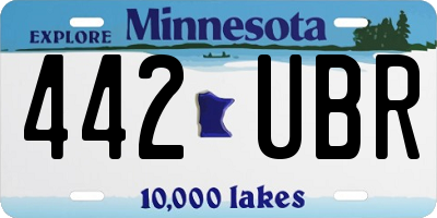 MN license plate 442UBR