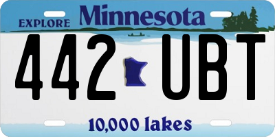 MN license plate 442UBT