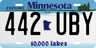 MN license plate 442UBY