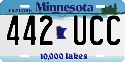 MN license plate 442UCC
