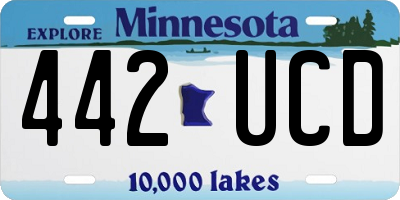 MN license plate 442UCD