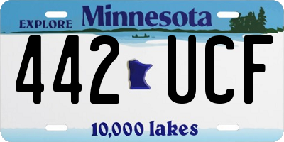 MN license plate 442UCF