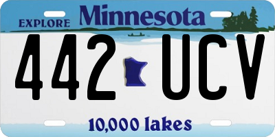 MN license plate 442UCV