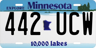 MN license plate 442UCW