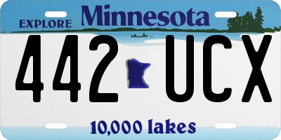 MN license plate 442UCX