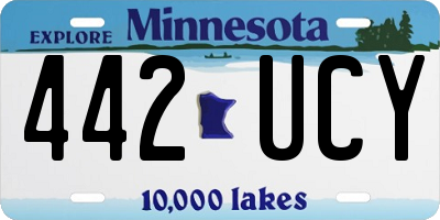 MN license plate 442UCY