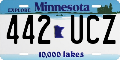 MN license plate 442UCZ