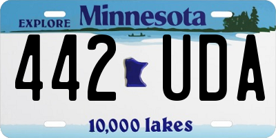 MN license plate 442UDA
