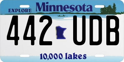 MN license plate 442UDB