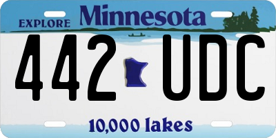 MN license plate 442UDC